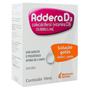ADDERA D3 10.000UI 10CAPS GEL ( 2ªUN COM 50% DESC)