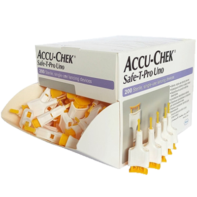 Accu Chek Safe T Pro Uno Com 200 Lancetas