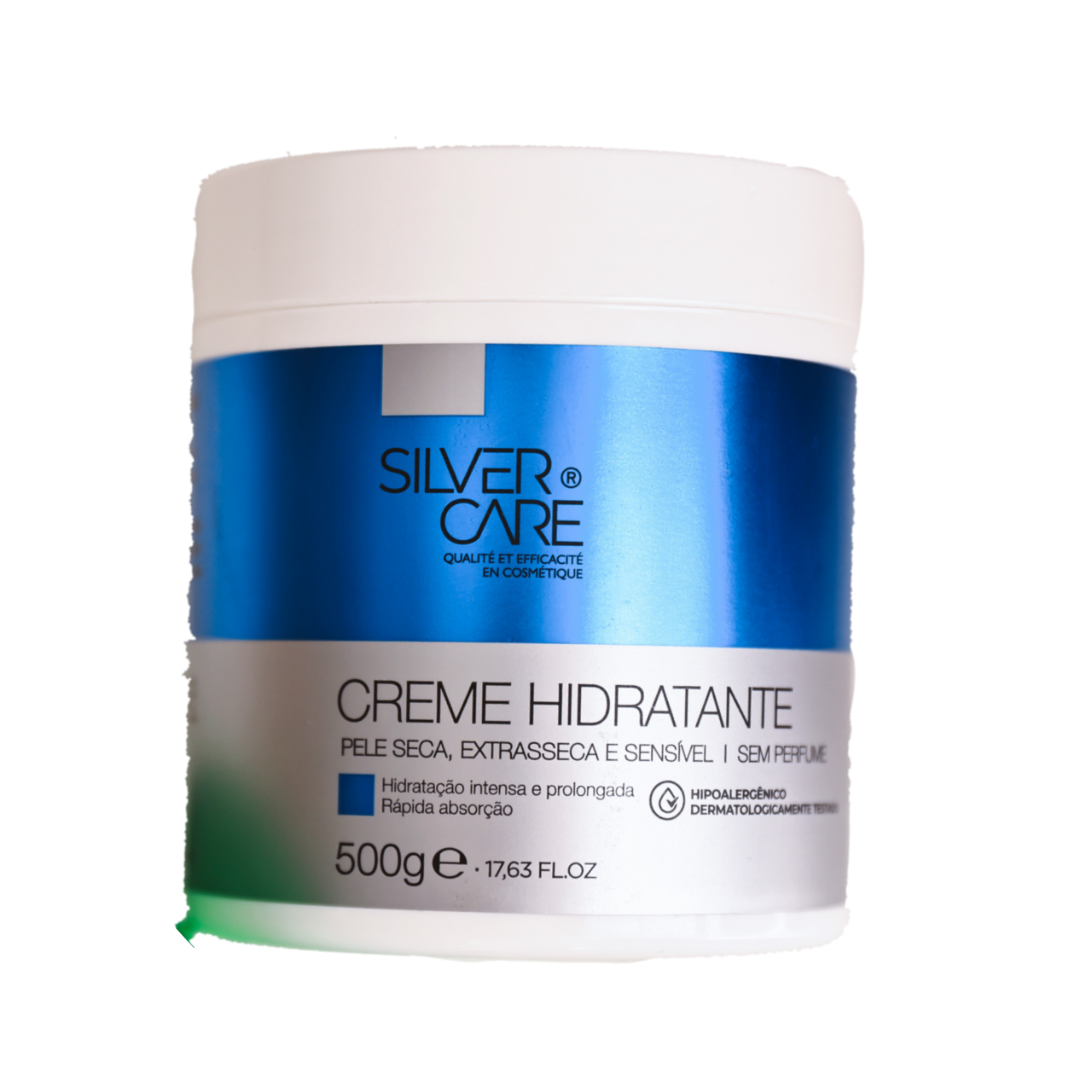 Silver Care Creme Hidrat Sem Perfume 500 G