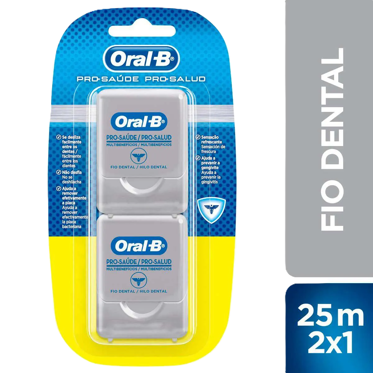 Fio Dental Oral B Pro Saude 25 M C/2 Unid