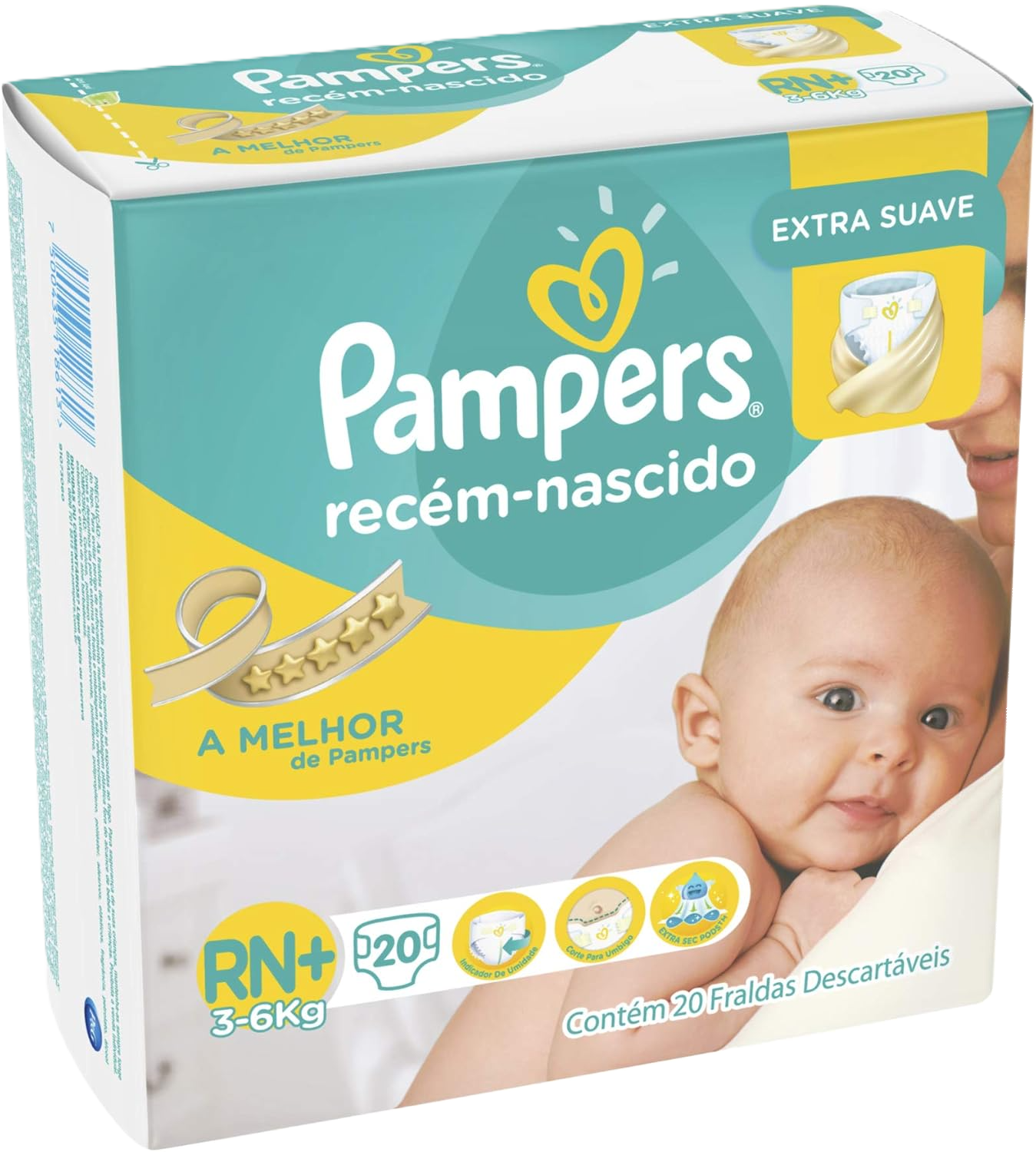 Fralda Pampers Rn+ 20 Un