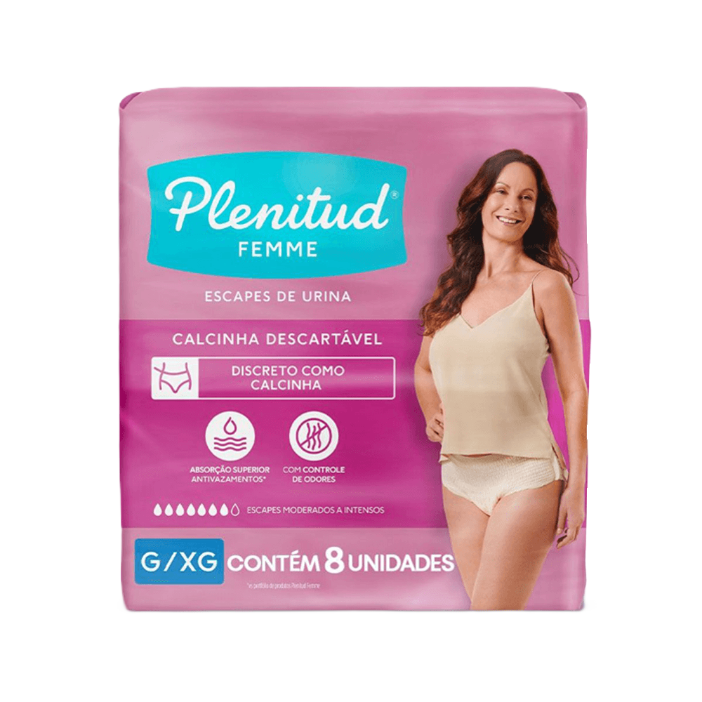 Fralda Plenitud Active Mulher G/Xg C/8