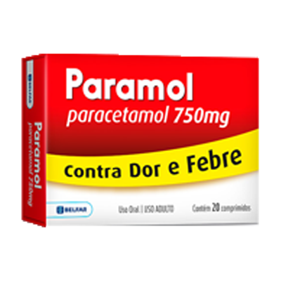 Paramol Paracetamol 750 Mg Com 20 Comprimidos 