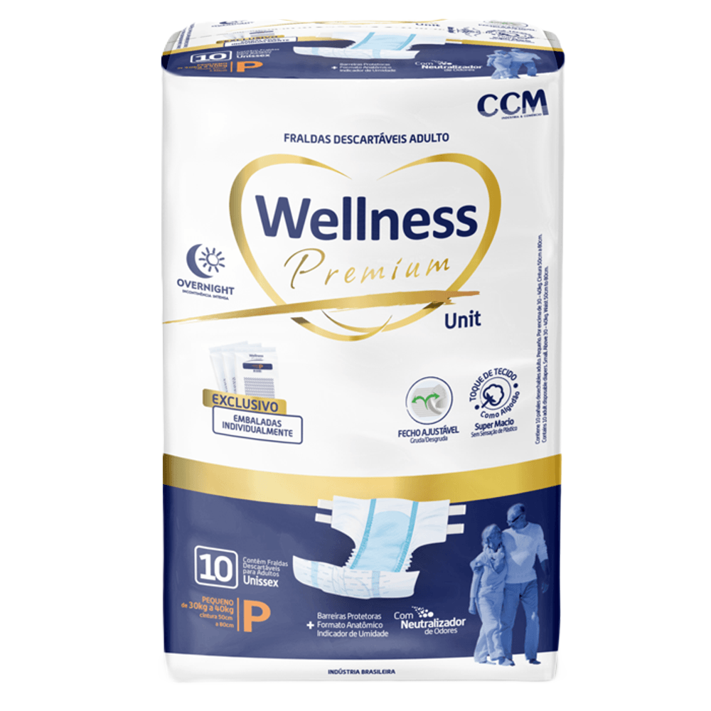 Fralda Geriatrica Regular Wellness Preimium P 10 Un