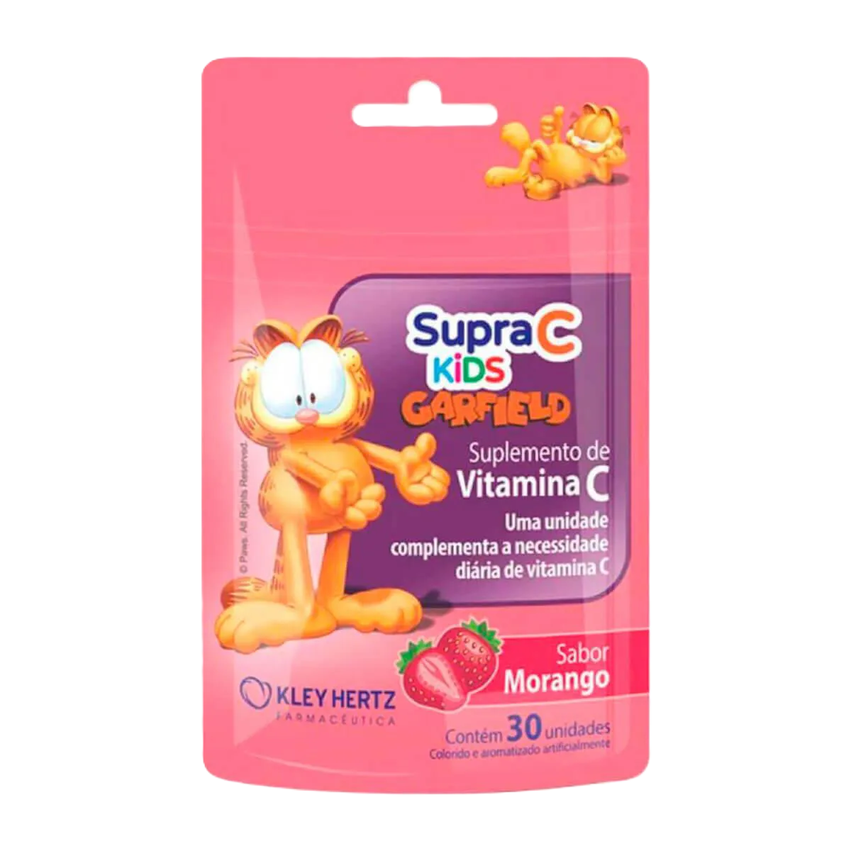 Supravit C Kids Garfield Morango 30 Un
