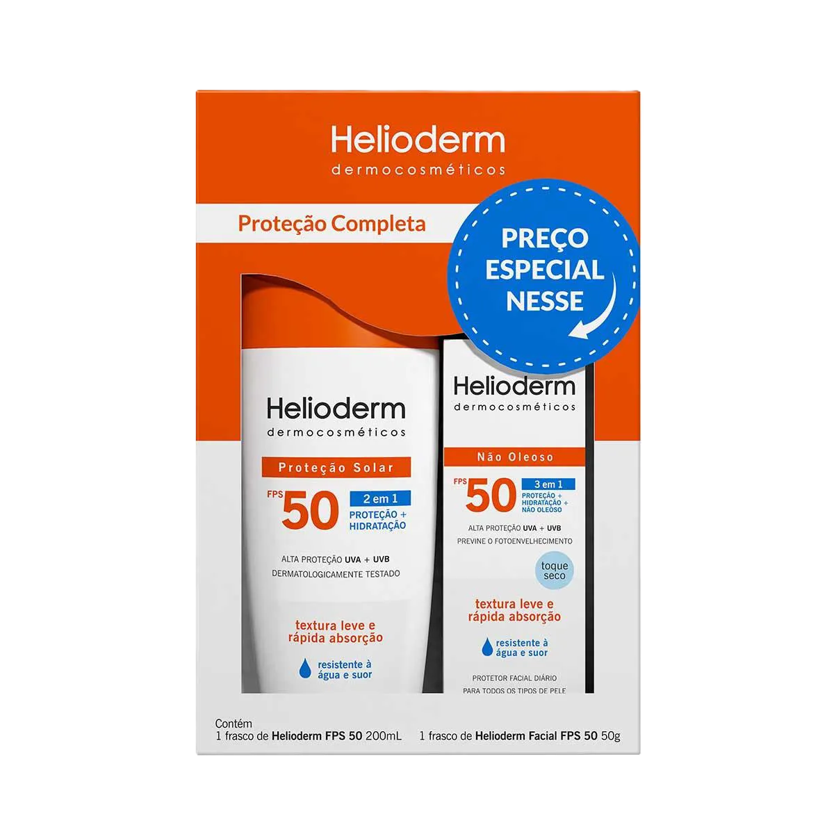 Kit Econ Prot Solar  Helioderm Fps 50+Facial 50