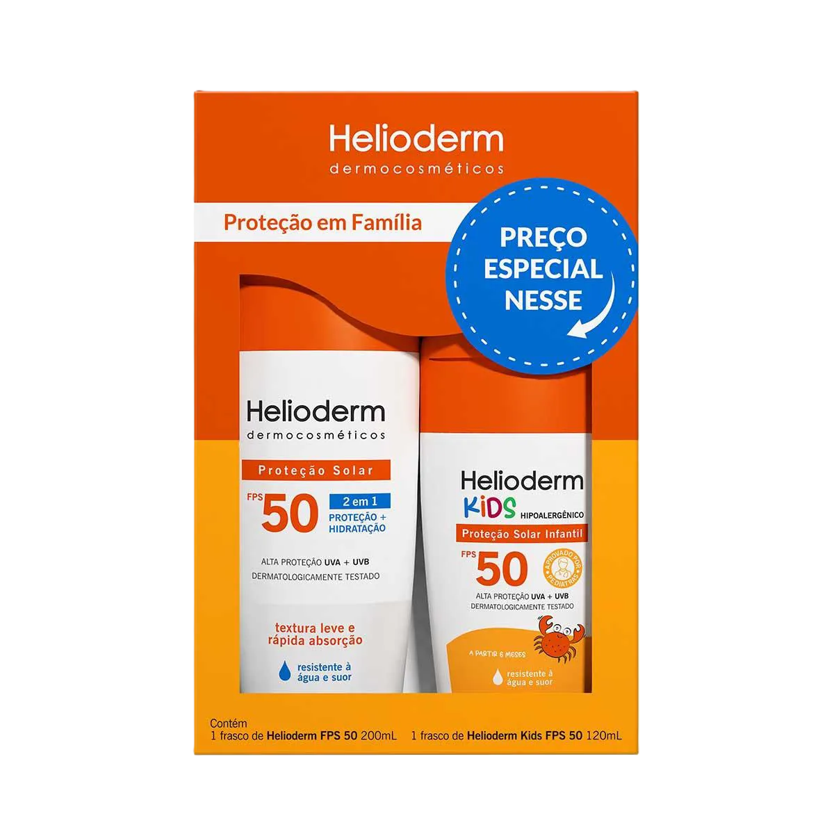 Kit Familia Prot Solar  Helioderm Fps 50+Kids Fps 50