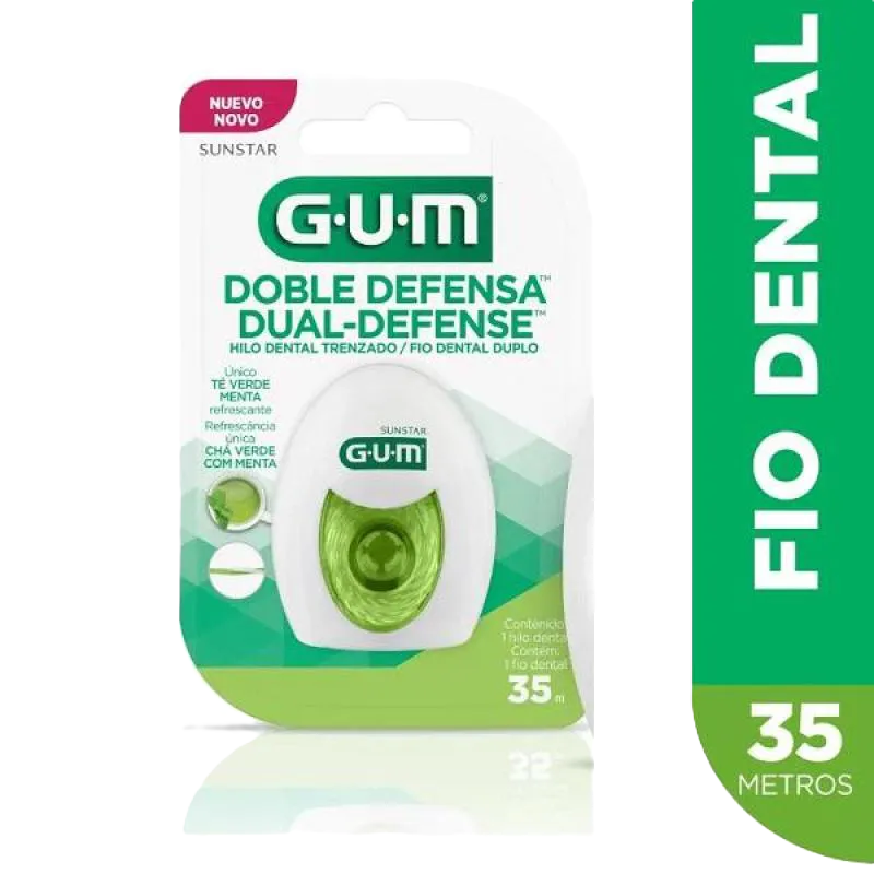 Fio Dental Gum Duplo Defense 35 M