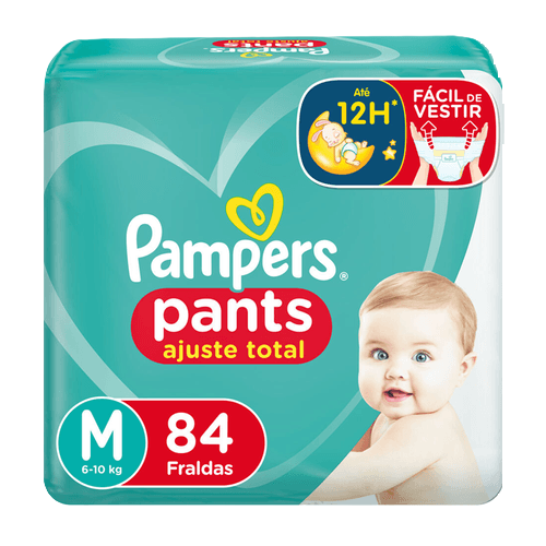 Fralda Pampers Pants Ajuste Total M 84 Un