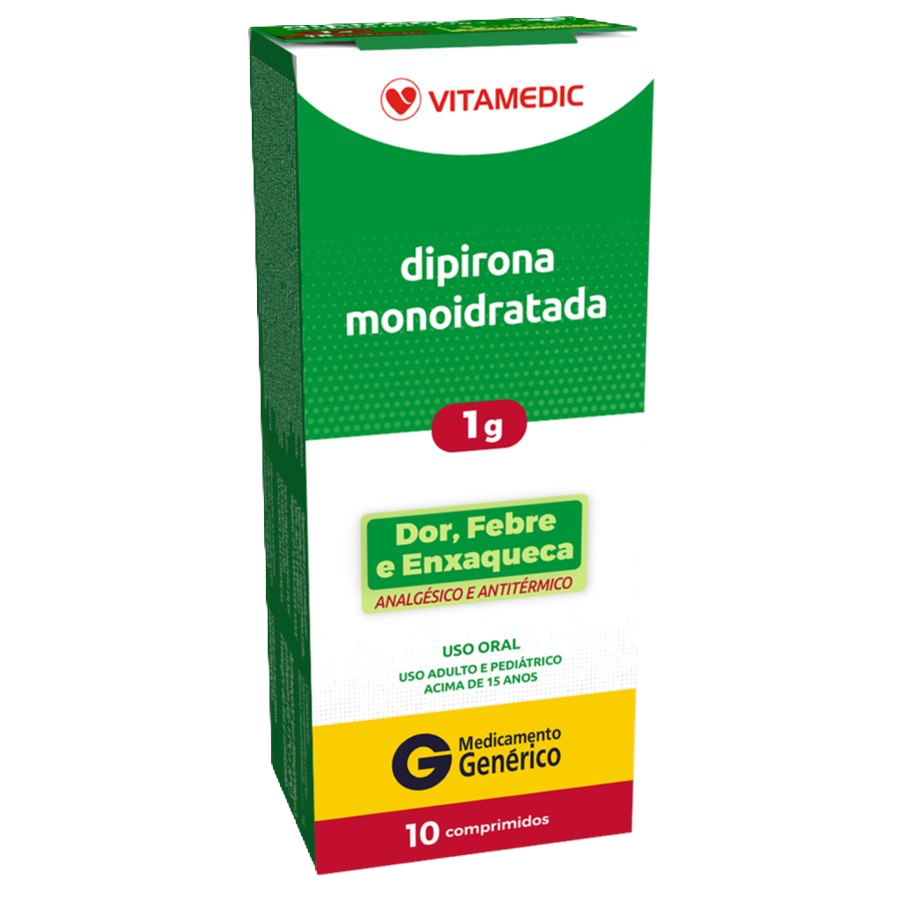 Dipirona 1 G 10 Cpr (G) Vitamedic