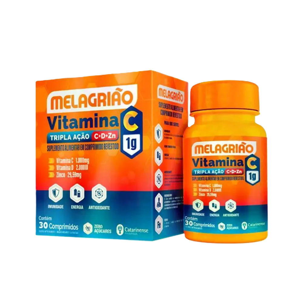 Melagriao Vit C 1 G Tripla  C+D+Zn 30 Cpr