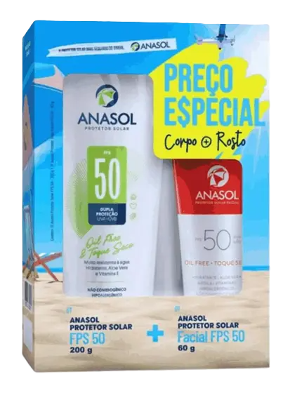 Kit Anasol Kids Fps50 Facial 60 G + Fps90 100 G