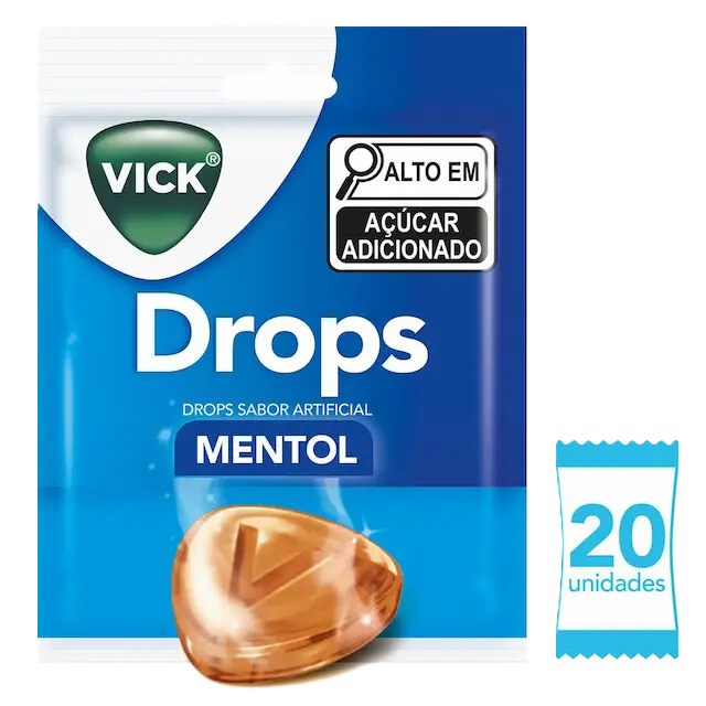 Vick Pastilha Drops Mentol 20 Un