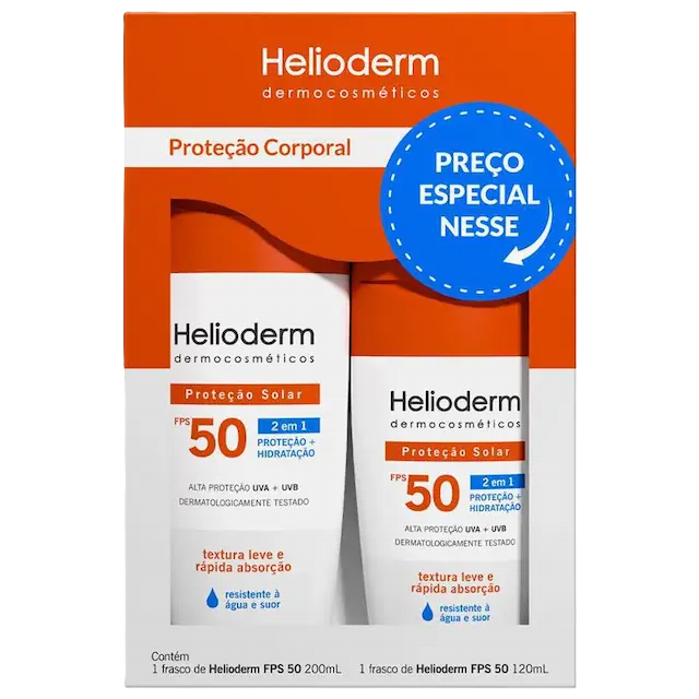 Kit Prot Solar Helioderm Fps50 200 Ml+120 Ml