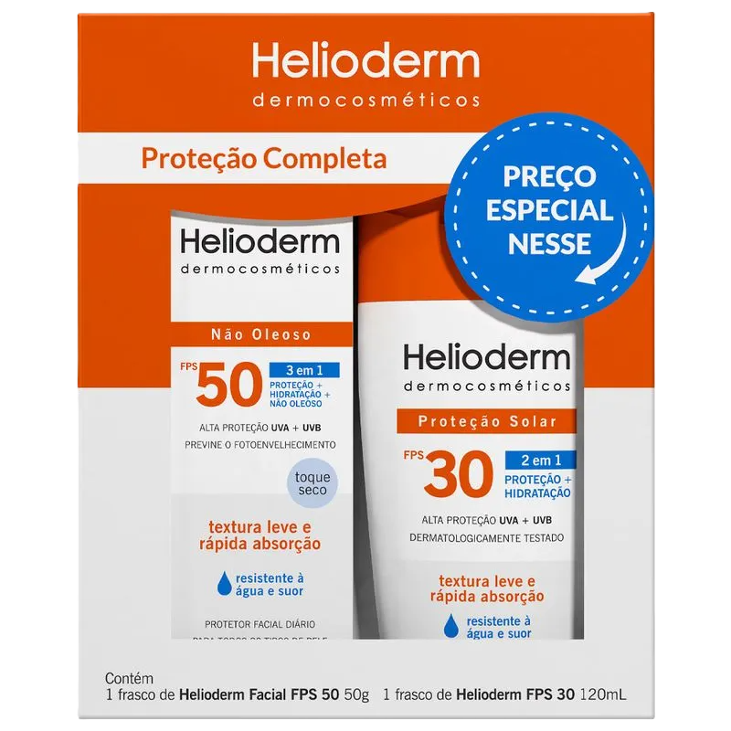 Kit Prot Solar Helioderm Fps30+Fps 50 Facial