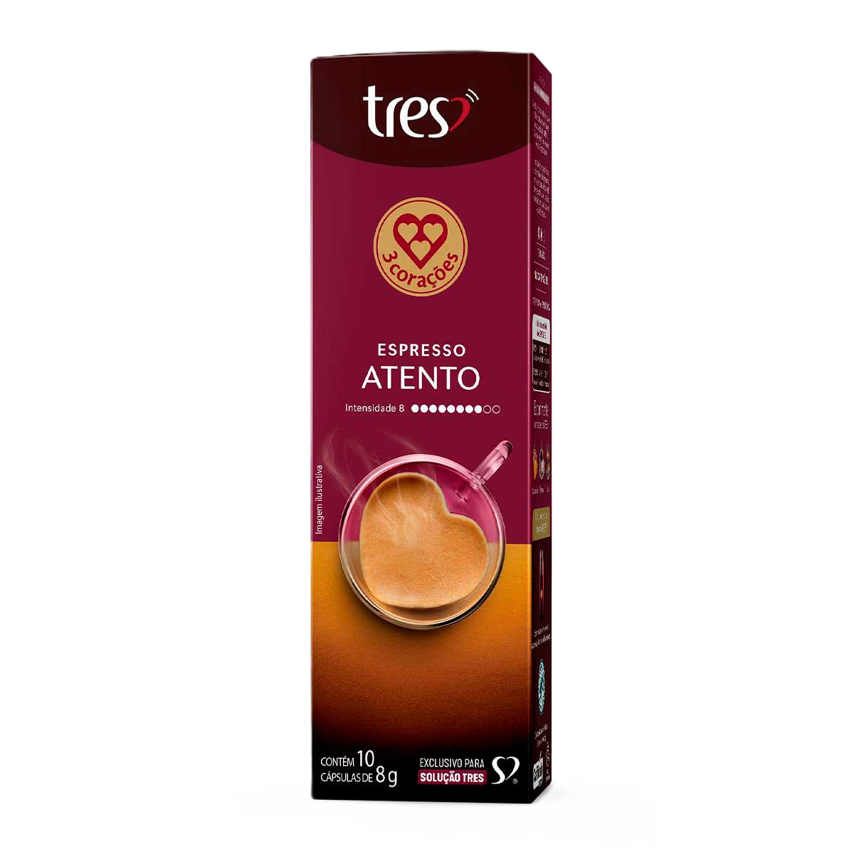 Capsula Cafe Tres Espresso Atento 10 Un