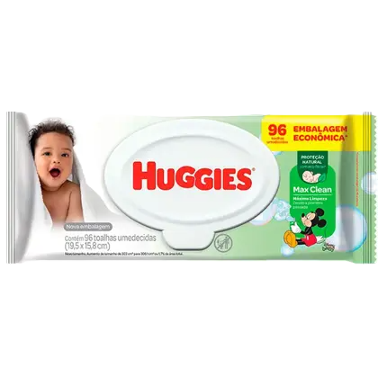 Lenco Umed Huggies Max Clean 2 Pack 96 Un
