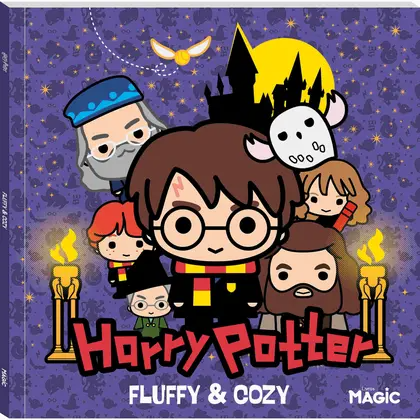 Kit 5 Canetas + Livro Harry Potter Fluffy And Cozy 1 Un