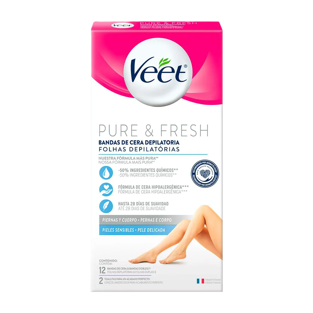 Veet Folha Dep Corpo Pure Fresh 16 Un