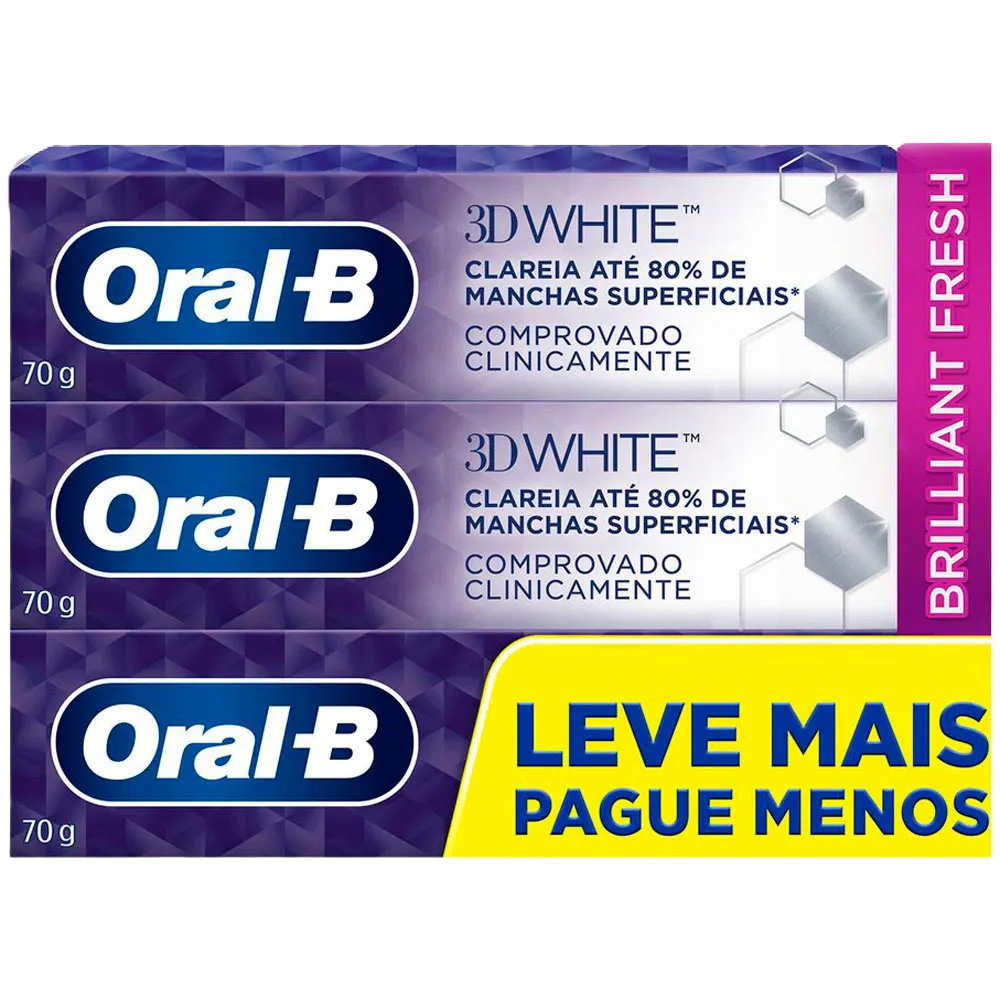 Creme Dental Oral B 3 D White Bril Fresh 70 Gr L3 P2