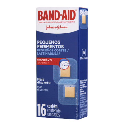 Band Aid Pequenos Ferimentos Com 16 Unidades