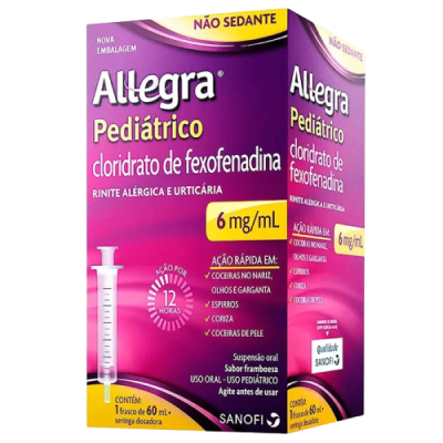 Allegra 6 Mg Suspensão Oral Pediatrica 60 Ml