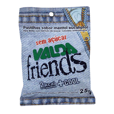 Pastilha Valda Friends Mentol 25 G