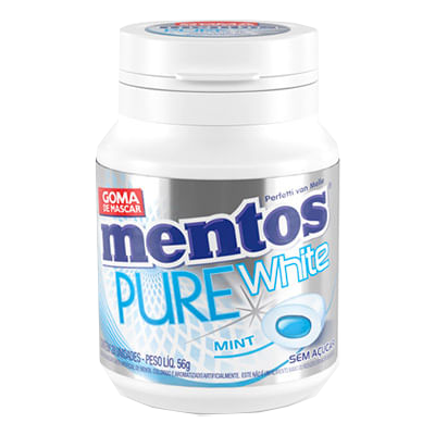 Mentos Pure White Menta Pote 56 G Azul