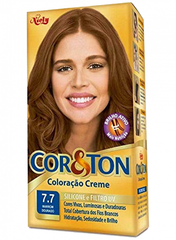 Tinta Cor E Ton 7.7 Marrom Dourado