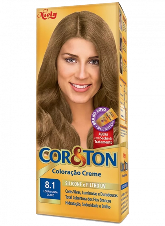 Tinta Cor E Ton 8.1 Louro Cinza Claro