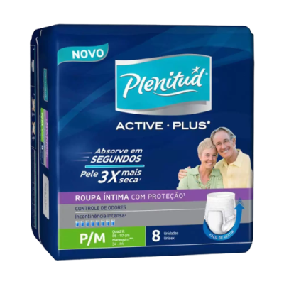 Fralda Plenitude Active Unissex P/M C/8