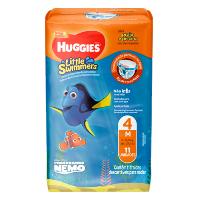 Fralda Huggies Nemo Little Swimmers M 11 Un