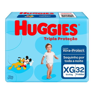Fralda Huggies Tripla Proteção Mega Xg 32 Un