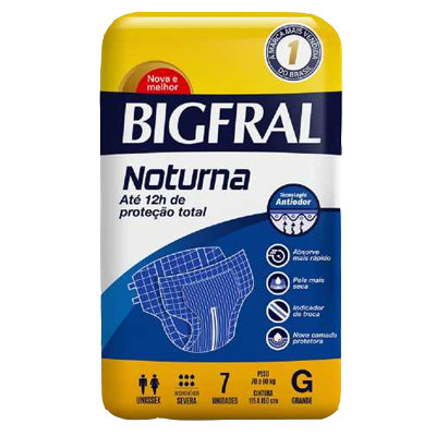 Fralda Bigfral Plus  Noturna G 70 K (Fp)