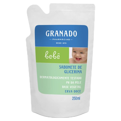 Refil Sabonete Liquido Infantil Granado Erva Doce Bebe 250 Ml