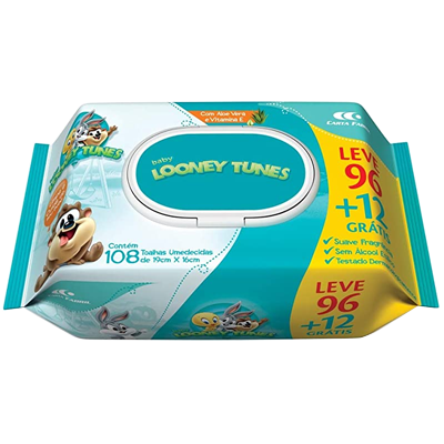 Toalhas Umedecidas Looney Tunes 108 Un Lv108 Pg96