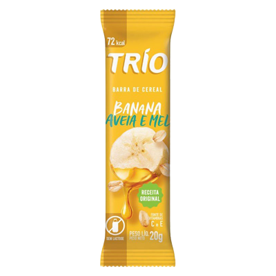 Barra Trio Banana Aveia E Mel 20 G