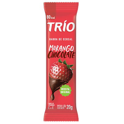 Barra Trio Morango Com Chocolate 20 G