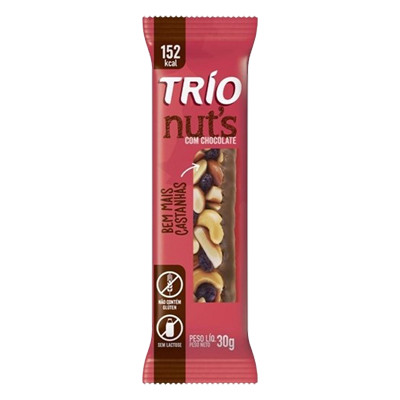 Barra Trio Nuts Tradicional C/ Chocol 30 G