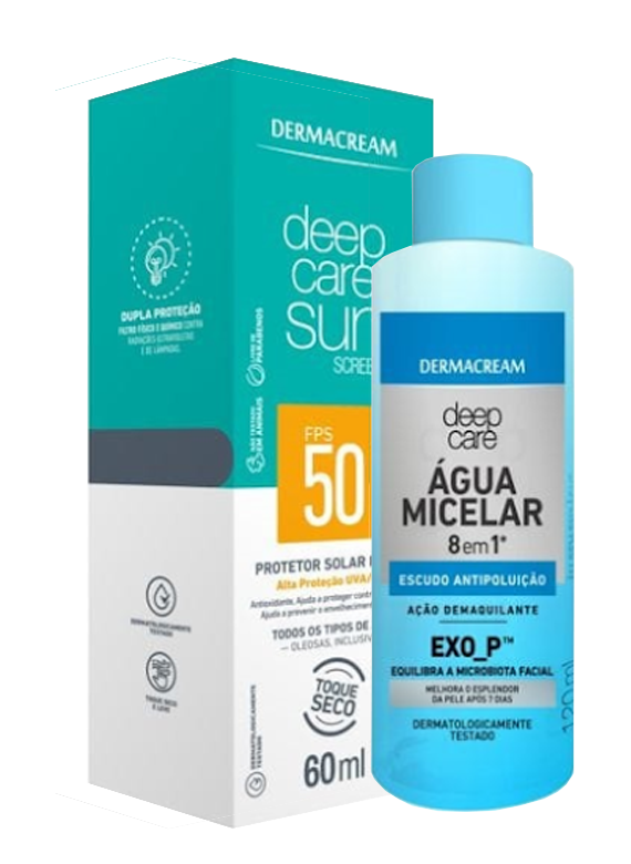 Kit Prot Solar Dermacream Fps 50+Agua Micelar 60 G