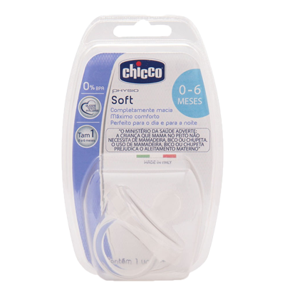 Chupeta Chicco Soft Transp Silicone T1 0 6 M 1 Un R.1808